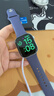 Apple/苹果 Watch S11 智能手表GPS款46毫米银色铝金属表壳雾紫色运动型表带S/M MEVW4CH/B 实拍图