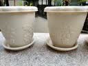 爱丽思（IRIS）仿陶瓷长钵浮雕花盆阳台塑料加厚树脂圆形三角梅多肉月季绣球花盆 5号浅米色【1L 直径15cm 1个盆＋1个托【省心组合】 实拍图