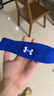 安德玛（Under Armour）运动发带男女止汗带吸汗头带跑步导汗带篮球防汗头巾箍护额 蓝色 实拍图