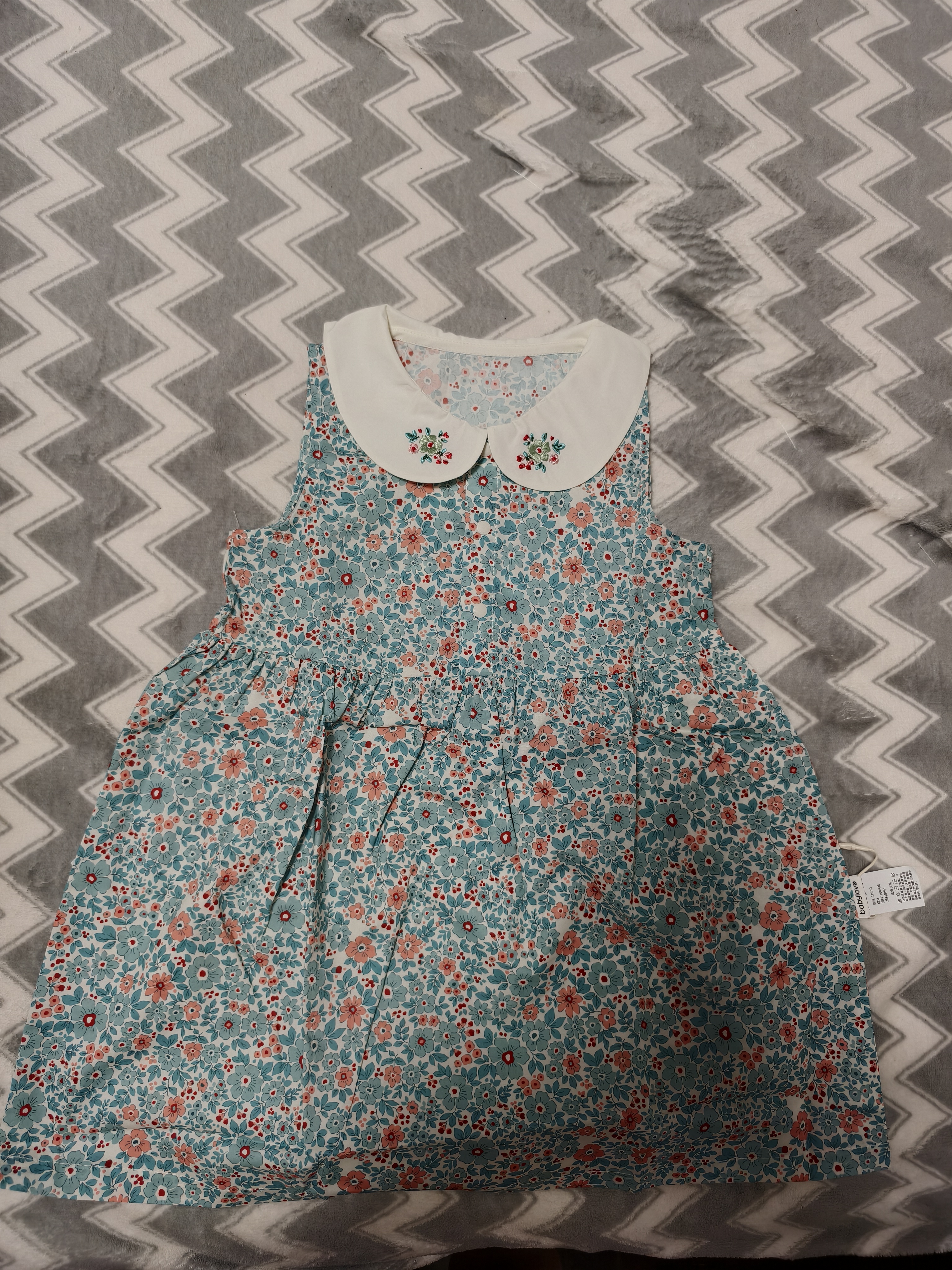 戴维贝拉女童裙子儿童连衣裙夏装宝宝棉公主裙立体蝴蝶裙子童装 实拍图