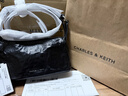 CHARLES&KEITH褶皱油蜡皮斜挎小方包手提包腋下包女士生日礼物CK2-80160183 CK2-80160183Noir黑色 S 实拍图
