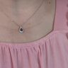 老凤祥蓝眼泪银项链女生新款吊坠轻奢七夕情人节礼物女友老婆浪漫走心 实拍图