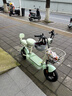 五星钻豹电动车2026新新国标电动自行车48V智能两轮成人男女式踏板电瓶车日常通勤代步车A40 源彩奶绿/F奶昔白 48V12AH铅酸电池 实拍图
