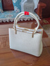 意尔康生日礼物大容量托特包软面妈妈包斜挎女士手提包包女款2026年白 实拍图