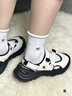 FILA FUSION斐乐潮牌玛丽珍凉鞋女鞋凉拖魔术贴海螺沙滩鞋 实拍图