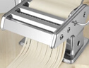 拜杰手动压面机不锈钢面条机家用多功能面片机饺子皮手压面条机家庭用 银色豪华款【三刀：可做三种面条 实拍图