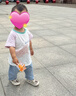 戴维贝拉（DAVE＆BELLA）夏季童装男童t恤儿童短袖女童上衣纯棉衣服宝宝体桖半袖夏装服装 猫咪印花【现货】 90 cm（建议身高80-90cm） 实拍图