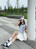 梵昇昱包包女2026波点新款日韩大容量韩版韩系托特单肩学生少女百搭通勤 休闲波点托特【奶油白+双挂件】 实拍图
