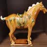安言 洛阳唐三彩马陶瓷马马摆件家居工艺礼品一马当先马到成功摆件马 六 骏三彩红长21宽7高21cm 实拍图