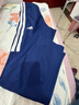 阿迪达斯（adidas）长裤男女春季宽松透气直筒裤跑步运动防风休闲裤  蓝白 M 实拍图