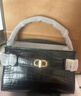 CHARLES&KEITH鳄鱼纹凯莉包手提斜挎婚包包女包生日礼物送女友CK2-50270880-1 Black黑色 S 实拍图