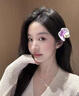 BJYLS999足银玫瑰花耳钉女养耳洞耳线耳环不易过敏免摘纯银耳饰送女友 999足银玫瑰花金色 一对（耳钉款） 实拍图