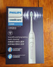 飞利浦（PHILIPS）【父亲节礼物】声波电动牙刷钻石3系【囤货装4刷头】5倍洁齿5种模式 HX5181/01 皓月白 实拍图