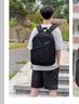 361°书包男初高中生大容量双肩包减负护脊背包休闲简约大学生电脑包 黑色经典款 35L【可装30本书】 实拍图