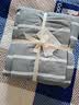 无印工坊四件套床上用品磨毛被套200x230cm枕套床单1.5/1.8米床 蓝白条 实拍图
