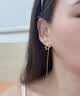 周六福黄金耳钉女足金999星星闪烁耳线 计价 1.84g 实拍图