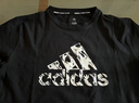 阿迪达斯（adidas）短袖t恤男士夏季跑步健身运动衣快干衣透气男装T恤  黑白 XL 实拍图