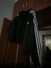 adidas三条纹休闲宽松连帽夹克薄外套女装春夏阿迪达斯官方轻运动 黑色/白   2XL 实拍图