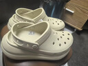 卡骆驰（CROCS）檀健次同款复古小鲸鱼洞洞鞋时尚厚底洞洞鞋花园鞋206302 骨白色-2Y2(含智必星) 35 (220mm) 实拍图