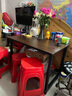 全品屋电脑桌学习办公写字桌台长条培训家用卧室2026新款出租屋电竞桌子 实拍图