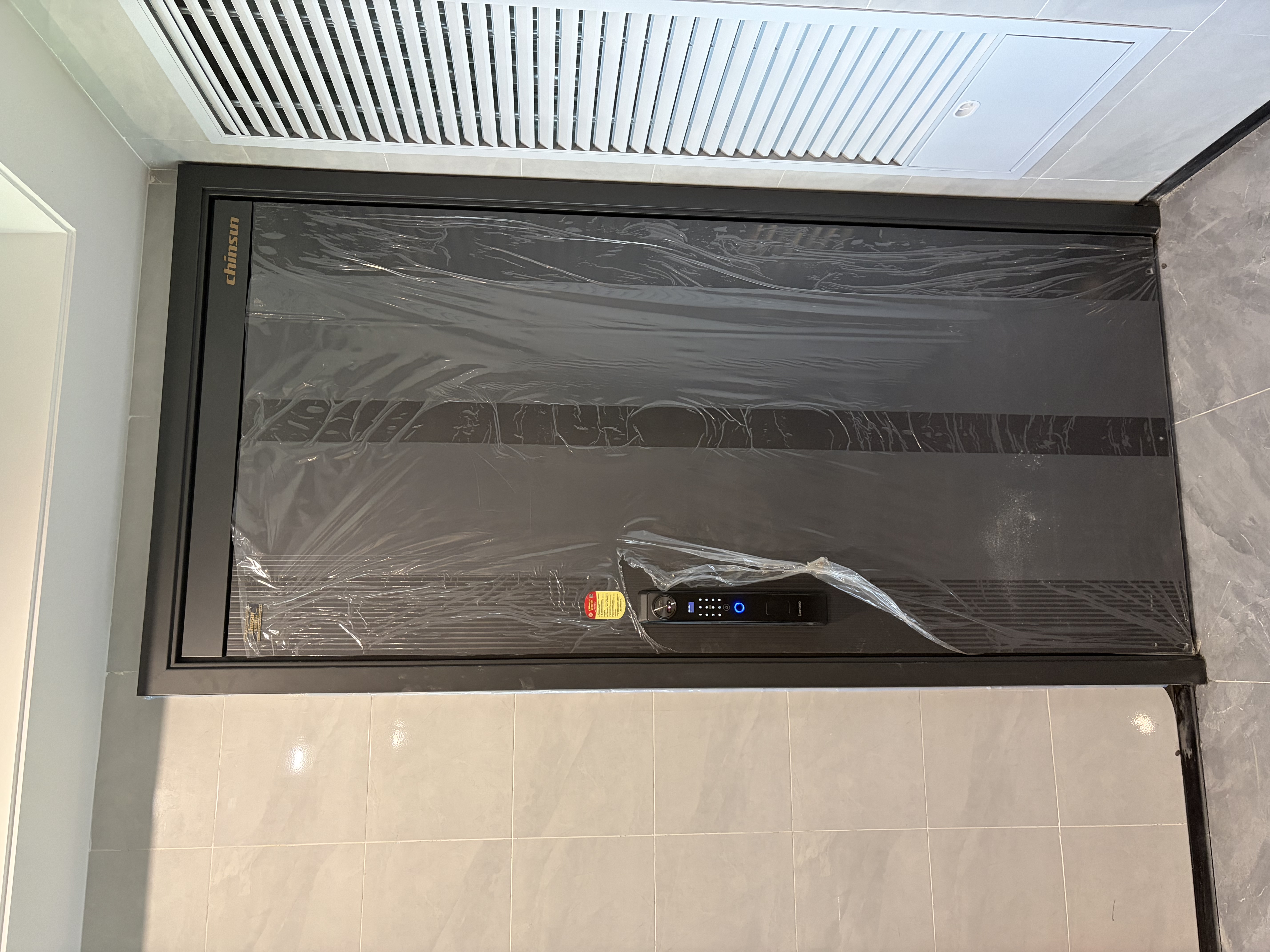 群升甲级防盗入户门家用加厚锌合金进户门 全自动智能锁别墅安全大门 2050*1050 【联想R20pro】双摄像全自动智能锁【一价全包】 实拍图