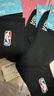 NBA袜子男士跑步运动袜吸汗抗菌防臭消臭黑色棉袜中筒篮球袜3双 实拍图