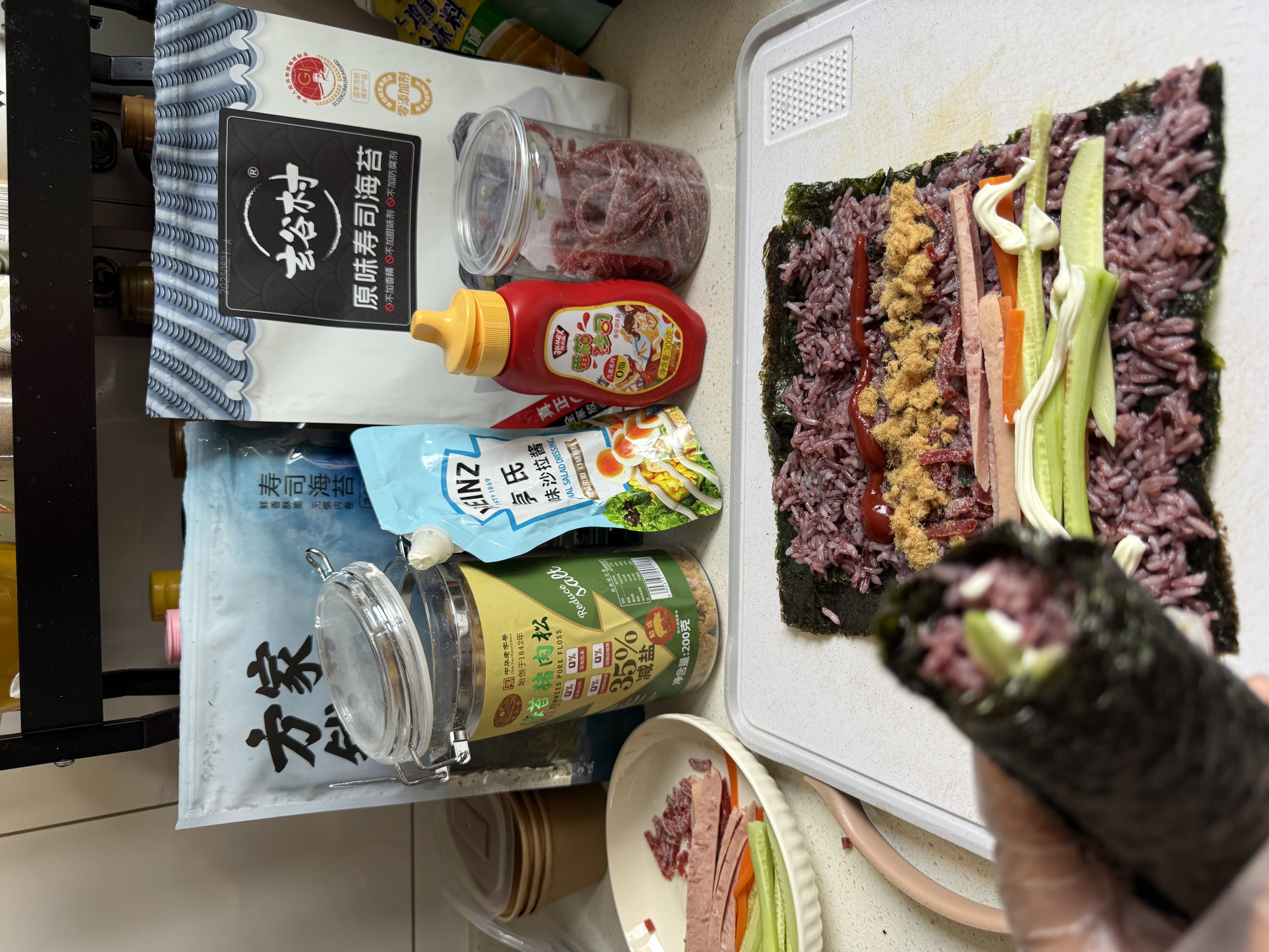 黄金香减盐无添加剂 海苔猪肉松200g寿司食材 高蛋白儿童休闲拌饭零食品 实拍图