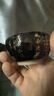 万家全建盏茶杯主人杯陶瓷茶盏单个茶杯茶碗窑变品茗杯功夫元旦节礼物 枫叶心经杯110ml 实拍图