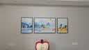 诗六艺家饰客厅装饰画北欧现代简约沙发背景墙挂画三联画大气轻奢壁画晶瓷画 背靠金山（铝合金外框） 晶瓷画左右35*50+中间70*50亮面 实拍图