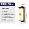 长虹新中式太阳能户外壁灯防水别墅庭院大门围墙灯室外长条壁灯接电款 长虹【太阳能】铝材60CM福到壁灯（三色光） 【长虹品牌】-咖啡色 实拍图