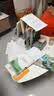 锦盼金属文件框文件架办公室用品铁质多层文件夹档案收纳盒书架立式文件格桌面文具资料收纳置物架书立 平放A4加大升级（四联三层左置笔筒款）暮夜黑 实拍图