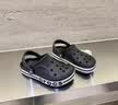 卡骆驰（CROCS）贝雅卡骆班洞洞鞋轻便耐磨一脚蹬休闲鞋女鞋时尚沙滩鞋|205089 黑色/白色-066(含智必星) 43 (270mm) 实拍图