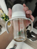 贝亲（Pigeon）自然离乳PPSU重力球吸管奶瓶 双把手240mL6月+(附带6月+12月奶嘴) 实拍图