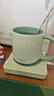 北鼎（Buydeem） 加热杯垫办公室家用恒温杯垫防水茶杯垫保温杯垫静音热牛奶神器 【浅杉绿|套装】马克杯+保温杯垫 0.35L 实拍图