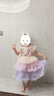 迪士尼（Disney）女童艾莎公主裙2026夏洛丽塔爱莎连衣裙亮片生日礼服蓬蓬裙子童装 紫色 渐变亮片公主裙-含头纱 110 【身高约105-115cm体重30-40斤】 实拍图
