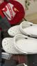 卡骆驰（CROCS）贝雅卡骆班洞洞鞋|205089 白/深蓝-126   41 /42(260mm)   实拍图