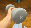 Keep哑铃女男健身家用彩色浸塑环保手铃亚铃全身塑形岩石灰4kg*2 实拍图