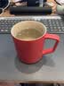叁旬（sanxun） 知行陶瓷泡茶马克杯带盖过滤水杯女男办公室茶水分离杯子定制 知行马克杯【宫廷红】 实拍图