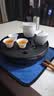 苏氏陶瓷办公家居简易茶盘高山流水陶瓷茶盘直径25.5cm J0069 实拍图