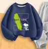 史努比（SNOOPY）童装儿童套装男女童卫衣卫裤2件套春装 藏青字母+灰努比 150 实拍图