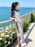 奥米鼠女童短袖套装夏季中大儿童洋气polo衫运动长裤两件套时尚潮流夏装 灰色 150 【建议身高135-145CM左右】 实拍图