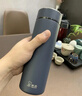 希诺抗菌保温杯316L不锈钢茶杯男带滤网车载水杯XN-9606K深灰色 480mL 实拍图
