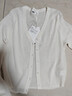 森马（Semir）针织开衫女夏短款修身纯色花边V领正肩衣服叠穿上衣101325106002 实拍图