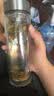 希诺抗菌玻璃杯双层防烫办公车载水杯男高档泡茶杯子XN-9607K 410mL 实拍图