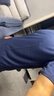 真维斯（Jeanswest）新款夏季t恤短袖宽松圆领凉感休闲运动上衣速干体恤 藏青色 2XL （建议140-160斤） 实拍图