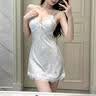 浪莎情趣内衣性感蝴蝶吊带睡裙纯欲风睡衣女甜美冰丝家居服房事战袍 实拍图