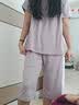 猫人（MiiOW）妈妈睡衣女士夏季2026新款冰丝凉感短袖中老年薄款大码家居服套装 凉粉色-短袖七分裤 【凉感爽滑 亲肤透气】 L 【推荐体重100-120斤】 实拍图