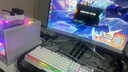狼蛛（AULA）真机械手感键盘鼠标套装有线背光键盘电竞游戏专用笔记本台式电脑办公键鼠耳机三件套 银白【混光】键鼠套装 实拍图
