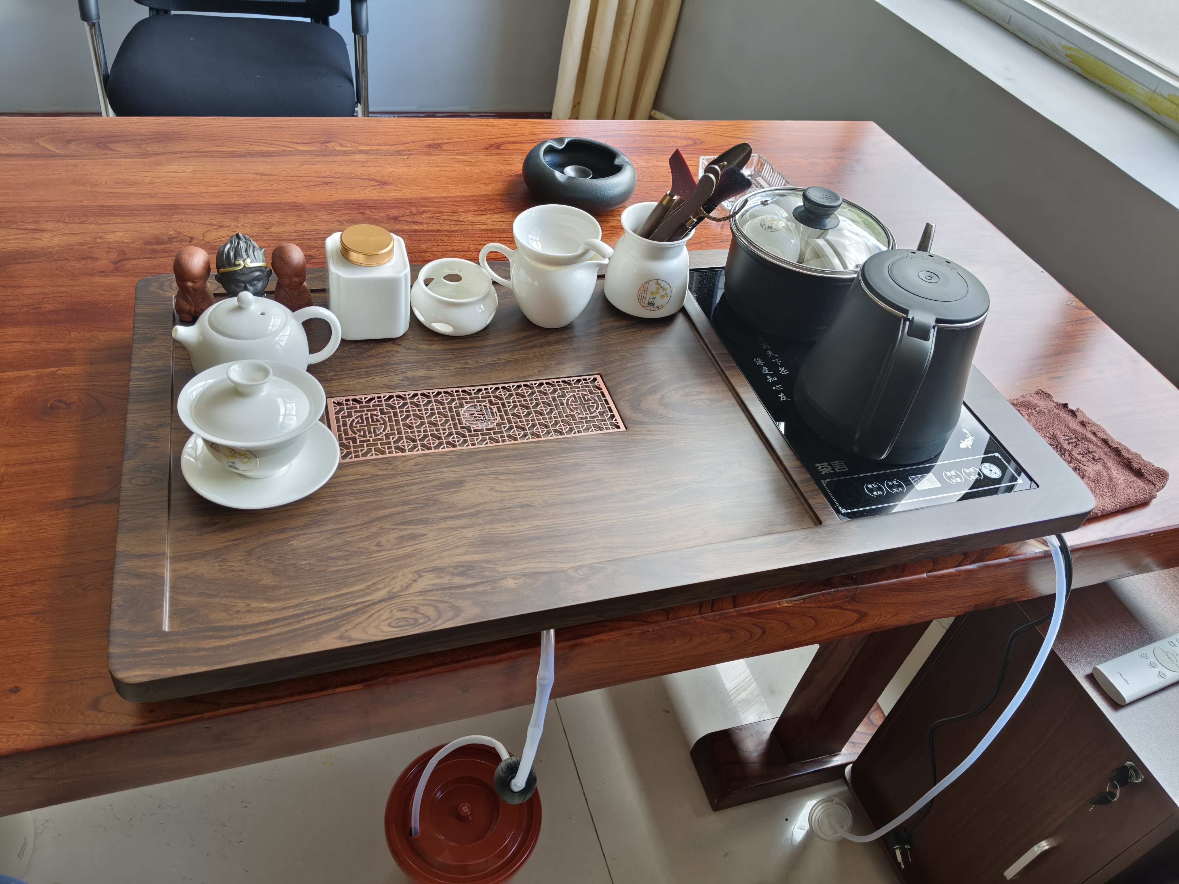 原和功夫茶具套装家用整套自动烧水一体茶盘茶杯茶壶办公会客现代茶台 实拍图