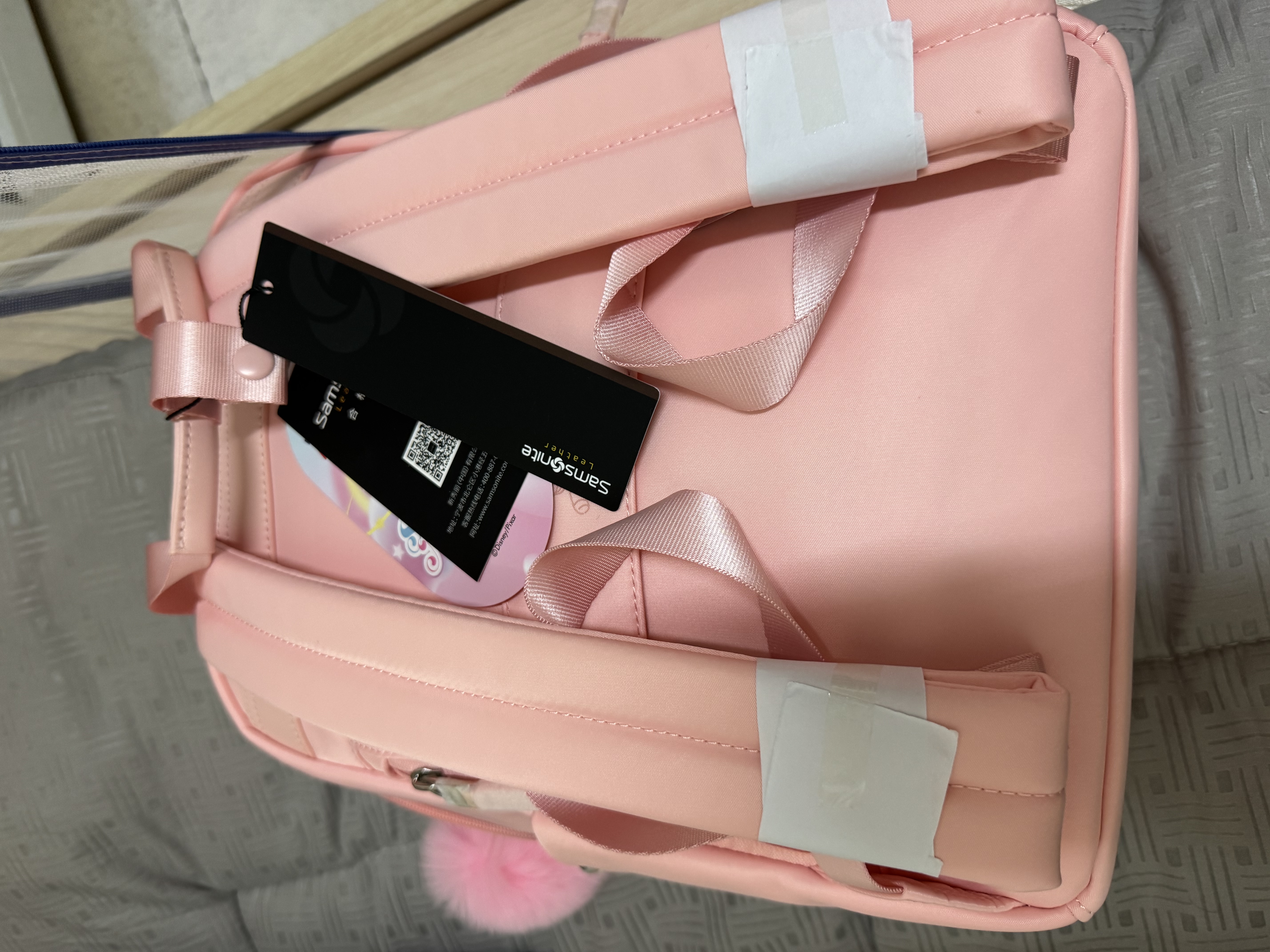 新秀丽迪士尼联名款少女风浅粉色双肩包NO0书包送女友礼物 实拍图